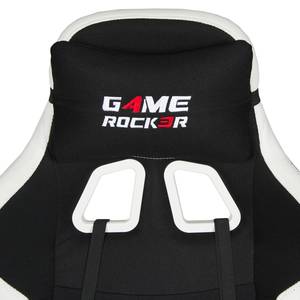 Chaise gamer Game-Rocker G-10 II Tissu / Nylon - Blanc / Noir