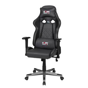 Sedia gaming Game-Rocker G-20 Similpelle e tessuto in rete / Nylon - Nero / Color antracite