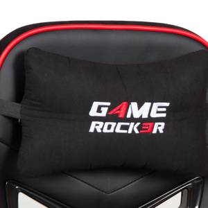 Gamestoel Game-Rocker G-30 XXL kunstleer & microvezel/nylon - rood/zwart