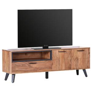 Tv-meubel Manabi massief acaciahout - acaciahout/antracietkleurig