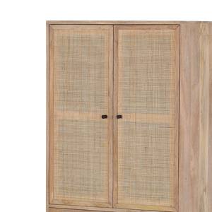 Highboard Maardu Rattan / Mango massiv - Beige / Mango