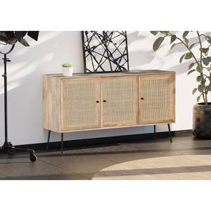 Sideboard Maardu Rattan / Mango massiv - Beige / Mango