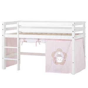 Halfhoog bed Fairytale Flower II 70 x 160cm - Zonder matras - Met ladder