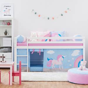 Halfhoog bed Unicorn I 90 x 200cm - Zonder matras - Met ladder