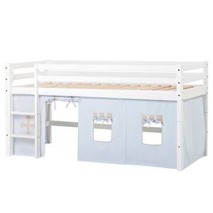 Halfhoog bed Fairytale Knight II 90 x 200cm - Zonder matras - Met ladder