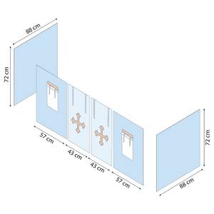 Lit mezzanine Fairytale Knight II 90 x 200cm - Sans matelas - Avec toboggan