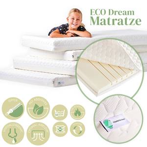 Lit mezzanine Winter Wonderland II 90 x 200cm - Matelas de mousse visco-élastique et mousse froide - Avec toboggan