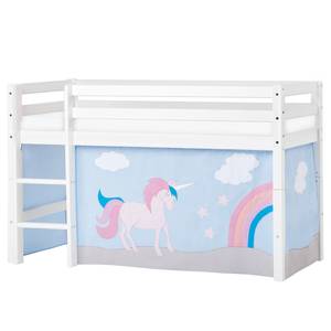 Halfhoog bed Unicorn II 70 x 160cm - Schuimstofmatras - Met ladder