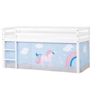 Halfhoog bed Unicorn I 90 x 200cm - Schuimstofmatras - Met ladder