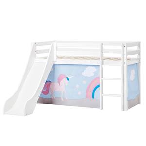 Halfhoog bed Unicorn I 70 x 160cm - Zonder matras - Met glijbaan
