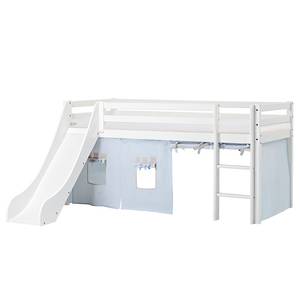 Lit mezzanine Fairytale Knight I 90 x 200cm - Matelas de mousse visco-élastique et mousse froide - Avec toboggan