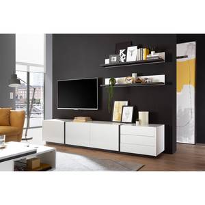 Meuble TV Muuga II Blanc / Gris - Largeur : 250 cm