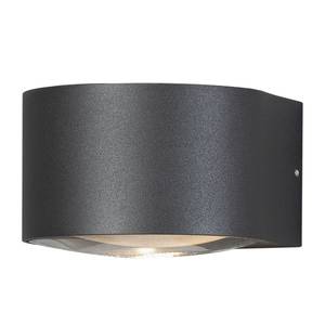 Wandlamp Gala transparant glas/aluminium - 1 lichtbron - Zwart