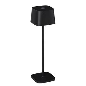 Tafellamp Capri aluminium - 1 lichtbron - Zwart - 10 x 36 cm