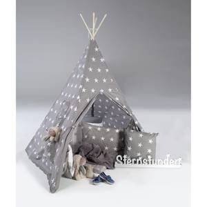 Zelt Little Stars Grau - Textil - 115 x 156 x 115 cm