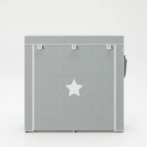 Kleiderschrank Little Stars XL Grau - Textil - 113 x 108 x 28 cm