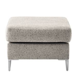 Polsterhocker COSO Classic+ Webstoff - Chenille Rufi: Beige - Breite: 64 cm - Chrom glänzend