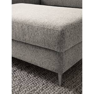 Polsterhocker COSO Classic+ Webstoff - Chenille Rufi: Beige - Breite: 64 cm - Chrom glänzend