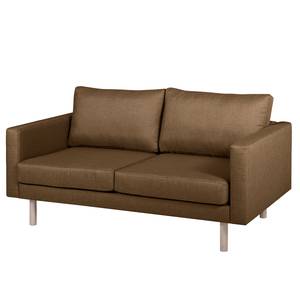 Sofa Thegra I (2-Sitzer) Flachgewebe - Schokolade/ Braun