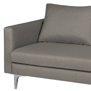 Sofa Theza I (2-Sitzer) Flachgewebe - Silber