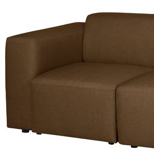 Sofa Thire I (2-Sitzer) Flachgewebe - Schokolade/ Braun