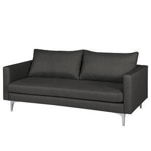 Sofa Theza II (3-Sitzer) Flachgewebe - Anthrazit