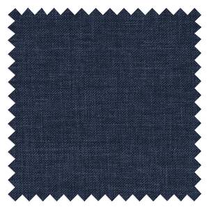 Divano angolare Thegra Tessuto piatto - Color blu marino - Longchair preimpostata a sinistra