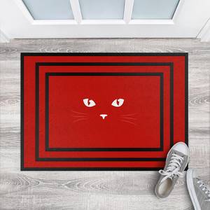 Deurmat Kattenogen textielmix - Rood - 85 x 60 cm