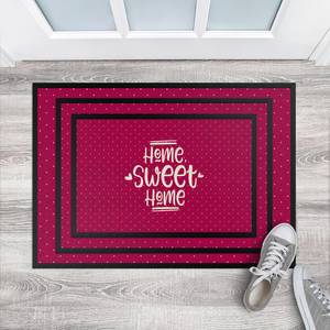 Fußmatte Home Sweet Home Polkadots Mischgewebe - Pink - 70 x 50 cm