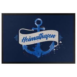 Fußmatte Heimathafen Mischgewebe - Blau - 60 x 40 cm