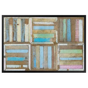 Paillasson Rustic Timber Tissu mélangé - Multicolore - 70 x 50 cm