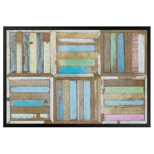 Deurmat Rustic Timber textielmix - meerdere kleuren - 85 x 60 cm