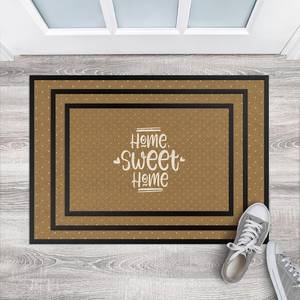 Deurmat Home Sweet Home Polkadots textielmix - Lichtbruin - 60 x 40 cm