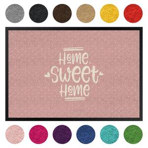 Deurmat Home Sweet Home Polkadots textielmix - Roze - 85 x 60 cm