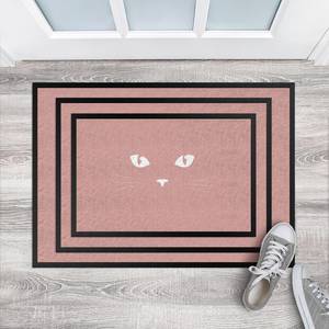 Fußmatte Katzenaugen Mischgewebe - Rosa - 70 x 50 cm