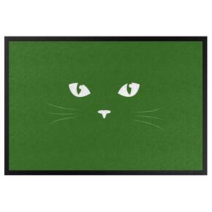 Paillasson Yeux de chat Tissu mélangé - Vert - 70 x 50 cm