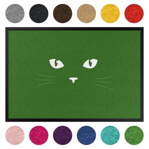 Paillasson Yeux de chat Tissu mélangé - Vert - 70 x 50 cm