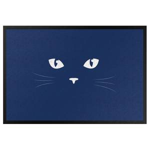 Fußmatte Katzenaugen Mischgewebe - Blau - 70 x 50 cm