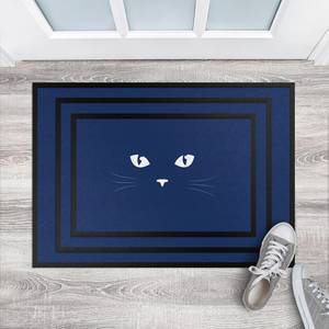 Deurmat Kattenogen textielmix - Blauw - 70 x 50 cm