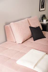 Sofa Karala (2-Sitzer) Flachgewebe - Babyrosa - Breite: 90 cm