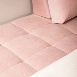 Sofa Karala (2-Sitzer) Flachgewebe - Babyrosa - Breite: 90 cm