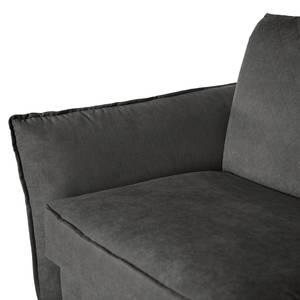 Schlafsofa Kallaste mit Matratze Flachgewebe - Grau - Breite: 192 cm