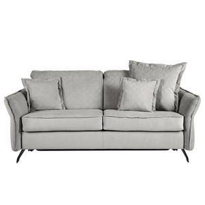 Schlafsofa Kallaste mit Matratze Flachgewebe - Silbergrau - Breite: 192 cm