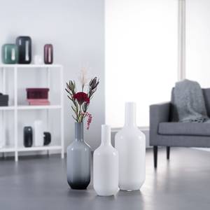 Vase Milano IV Farbglas - Weiß - Weiß