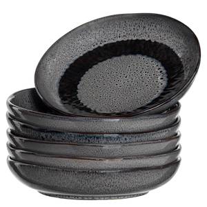 Assiettes Matera I (lot de 6) Céramique - Anthracite - 20,7 cm - Anthracite