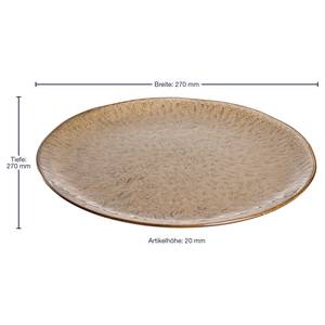 Assiettes Matera III (lot de 6) Céramique - Beige - 27 cm - Beige