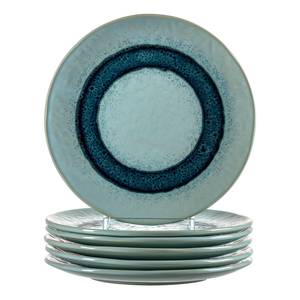 Assiettes Matera II (lot de 6) Céramique - Bleu - 22,5 cm - Bleu