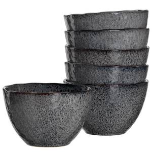 Keramikschale Matera (6er-Set) Keramik - Anthrazit - Anthrazit - Durchmesser: 15 cm