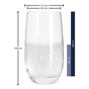 Drinkglas Tivoli (set van 6) transparant - 390 ml