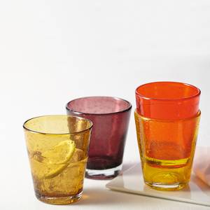 Drinkglas Burano (set van 6) kalk-natron glas - 330 ml - Barnsteenkleurig